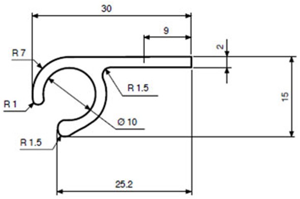 dimension du profil de fixation d'une toile pour pergola bois